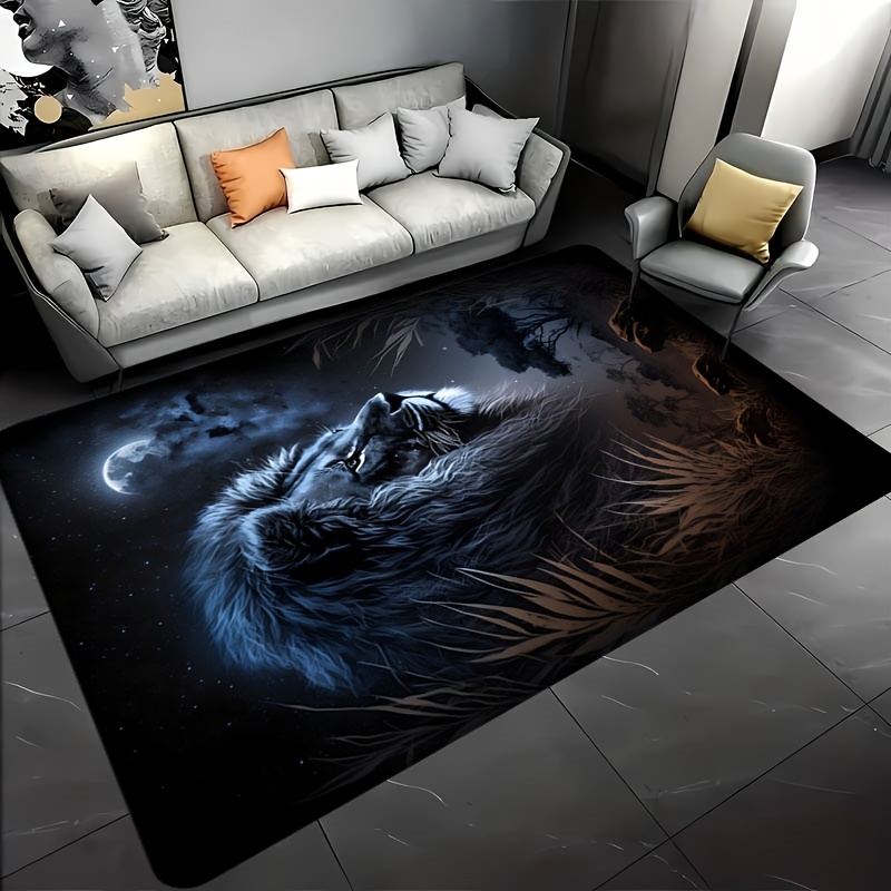 Home Textiles Rug - 별이 빛나는 밤 사자 바닥 매트