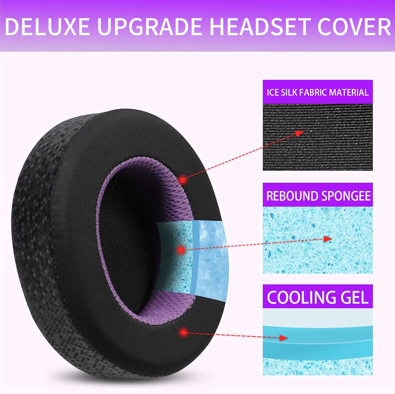 Cooling Pillow Gel - STEELSERIES Arctis 1/3/5/7/9/Pro/Raw 헤드폰 교체용 이어패드