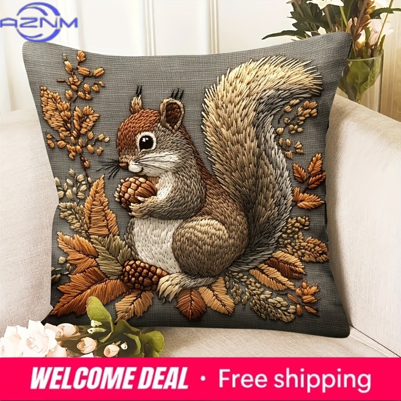 Your Home Textiles - 다람쥐 베개 커버: 당신의 집을 위한