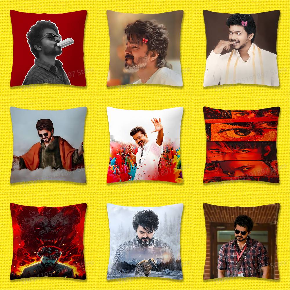 Home Textiles India - T-Thalapathy V-Vijay 인도 쿠션 커버 45*45cm