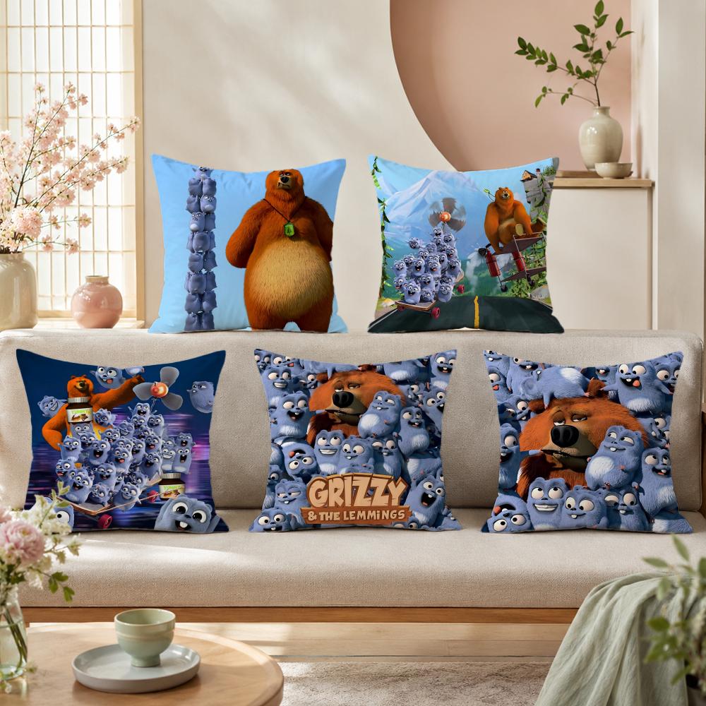 Home Textiles Là Gì - G-Grizzly 및 L-Lemmings 베개 커버 프리미엄