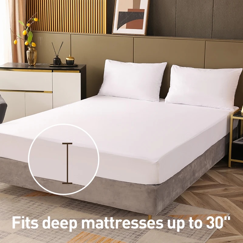 Mattress Pad Topper - 방수 매트리스 보호대, 통기성 무소음 매트리스
