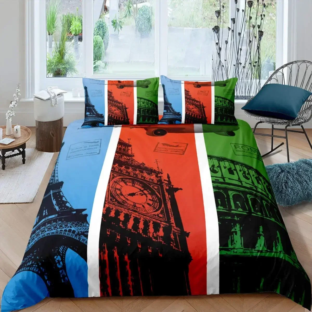 Home Textiles London - 런던 전화 부스 편안한 이불 커버