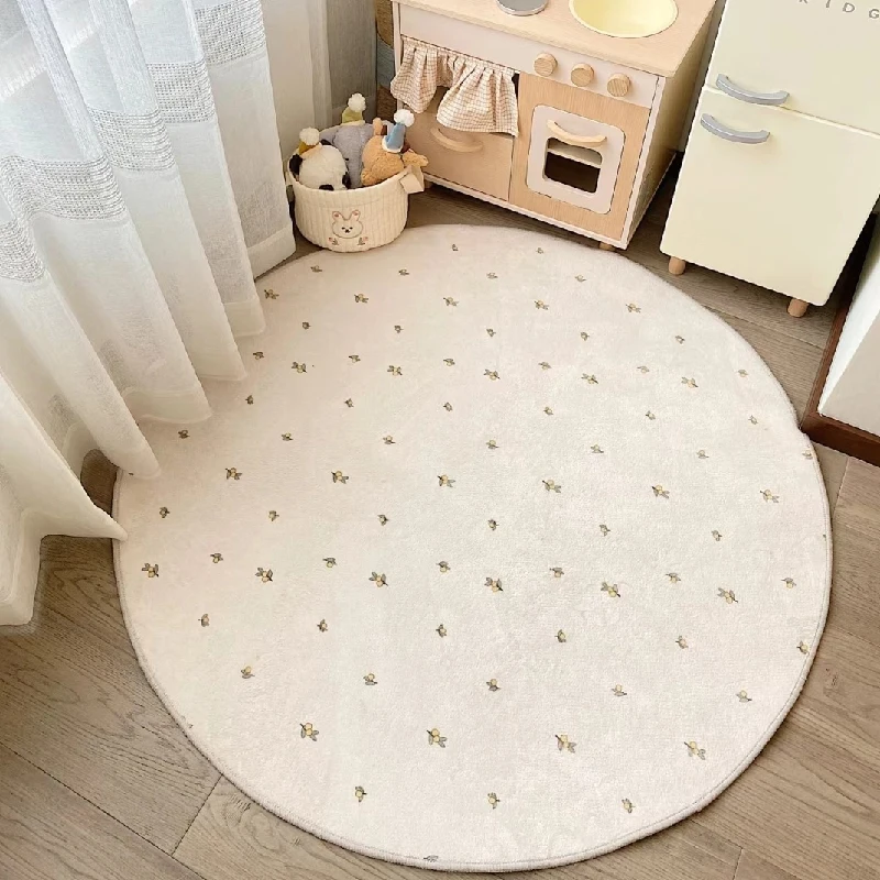 Home Textiles Rug - 침실용 산뜻하고 심플한 러그, 둥근 푹신한