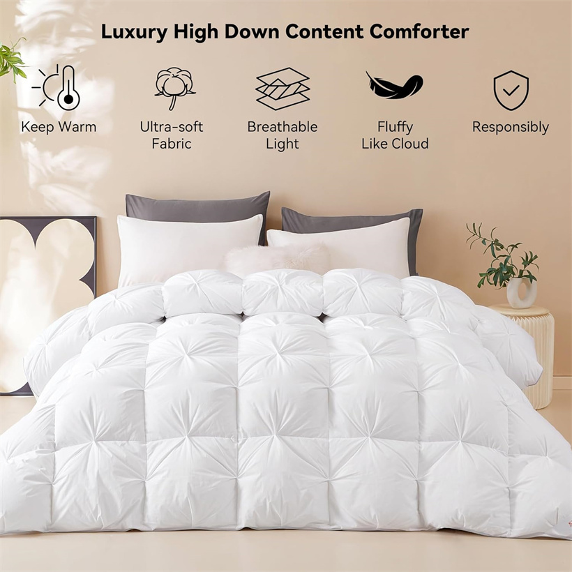 Duvet Insert White - 고급 화이트 구스 다운 컴포터 3D