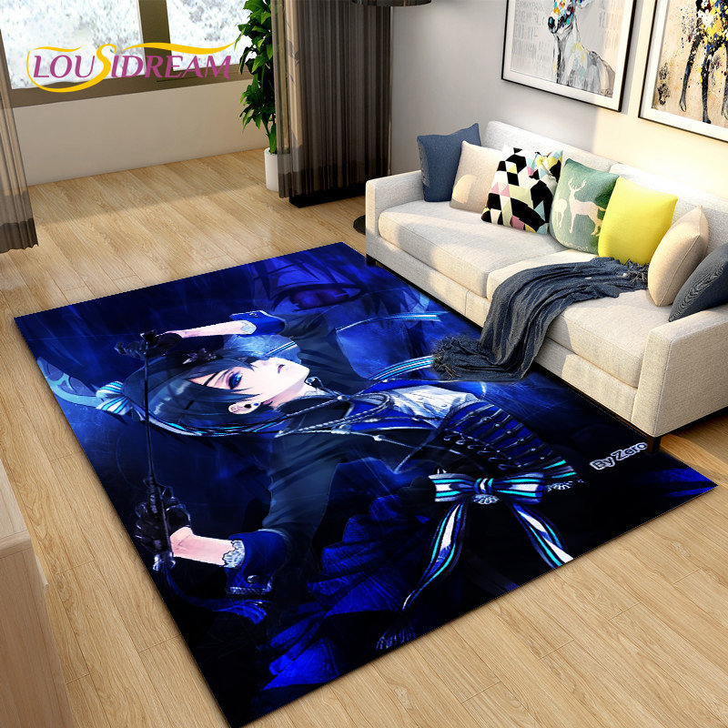 블랙 집사 애니메이션 만화 영역 러그, 거실 침실 소파 - Home Textiles Rug 리뷰 및 가격