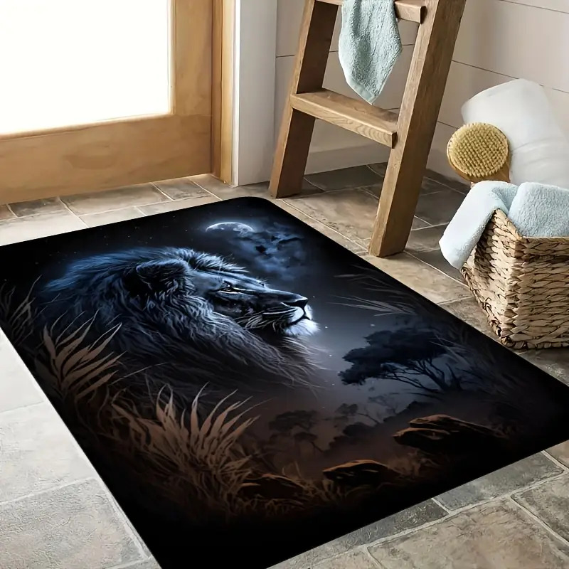 별이 빛나는 밤 사자 바닥 매트 - 독창적인 황금색 동 - Home Textiles Rug 리뷰 및 가격