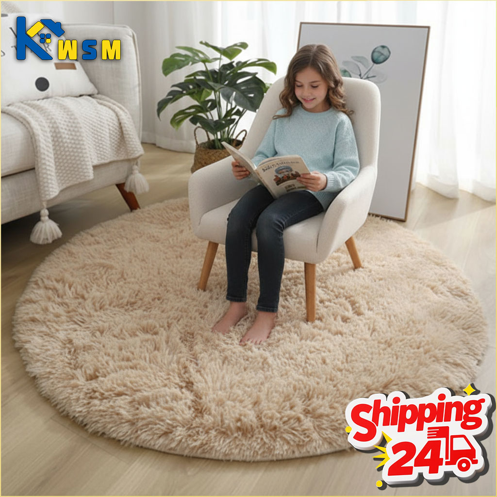 슈퍼 소프트 플러피 라운드 러그 플러시 카펫 거실 장식 - Home Textiles Rug 리뷰 및 가격
