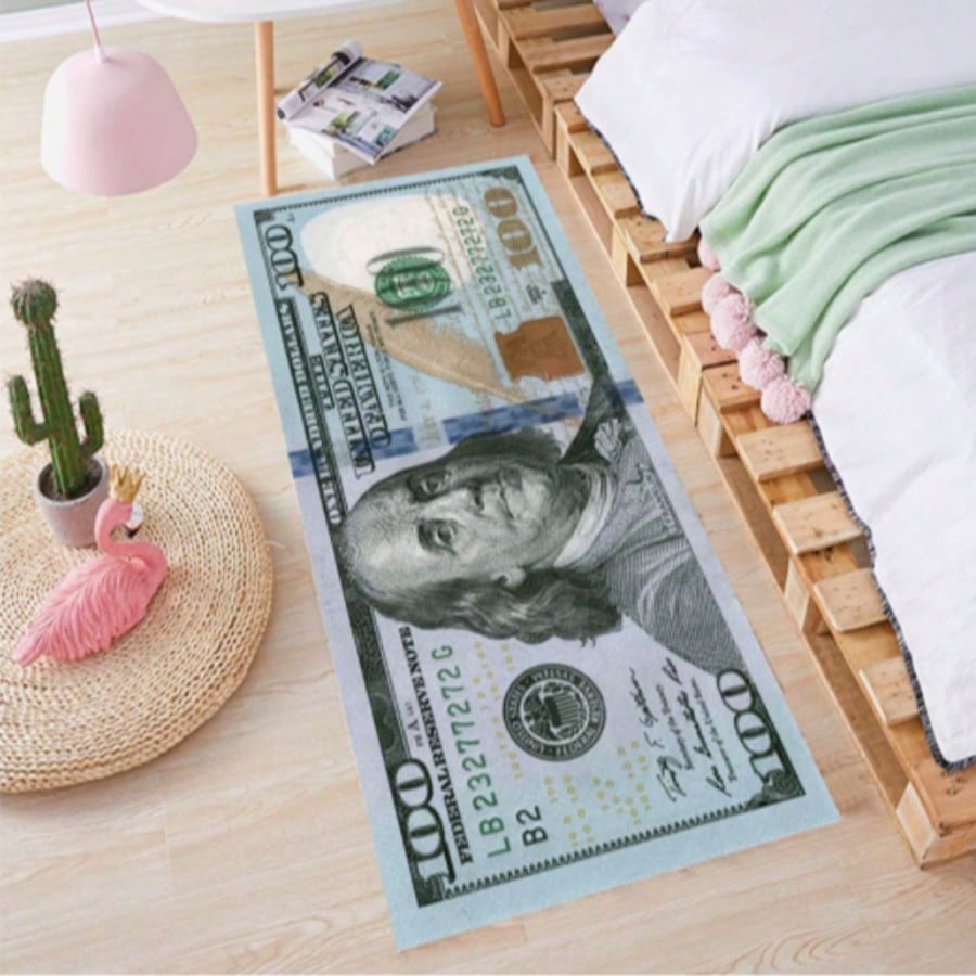 머니 러그 100달러 지폐 디자인 멋진 거실 카펫 주방 - Home Textiles Rug 리뷰 및 가격