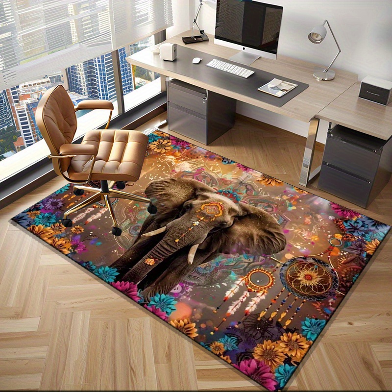 코끼리 만다라 러그: 보헤미안 가정을 위한 민족적 꽃무 - Home Textiles Rug 리뷰 및 가격