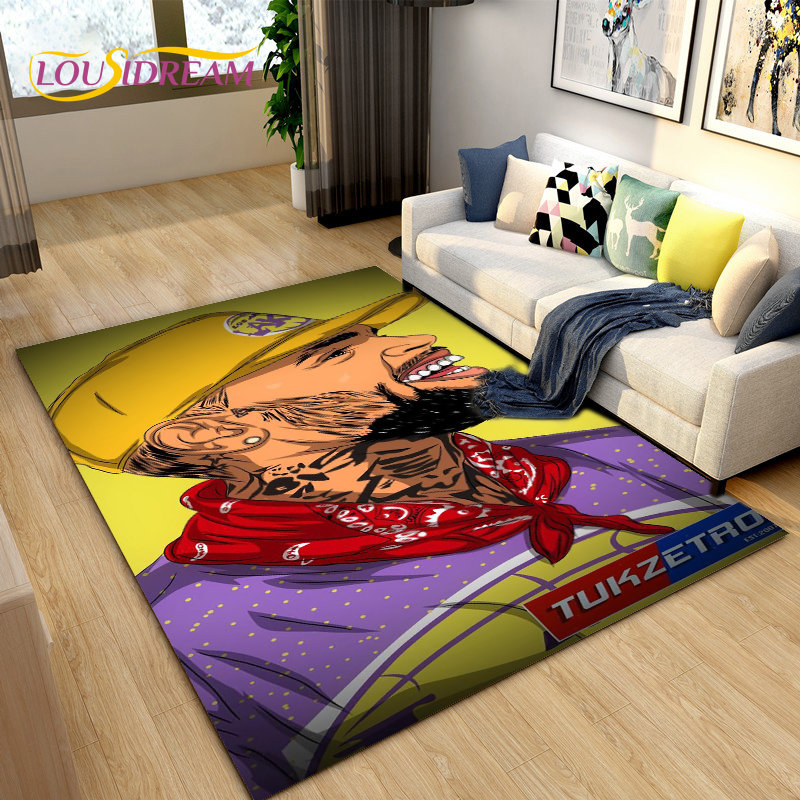 힙합 아트 래퍼 레전드 스타 영역 러그, 대형 카펫 러 - Home Textiles Rug 리뷰 및 가격