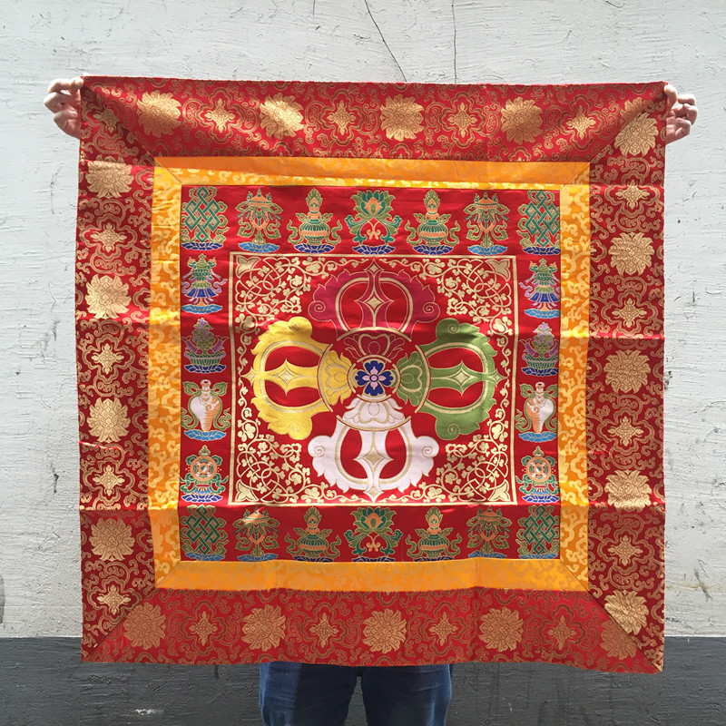 도매 불교 용품 티베트 가정 불교 사원 팔경 자수 외바 - Home Textiles China 리뷰 및 가격