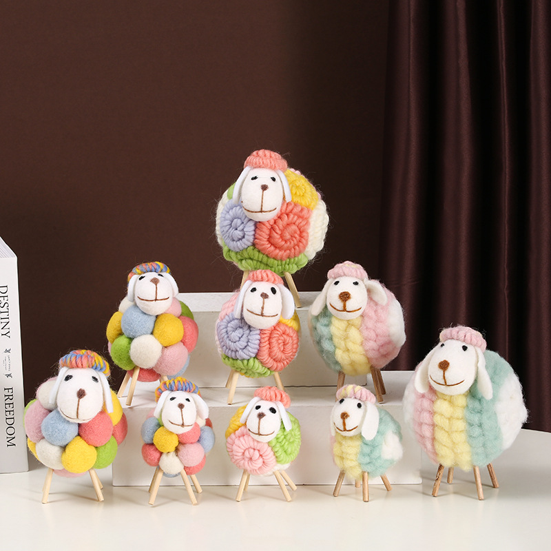 1PCS 사랑스러운 펠트 양 장식 액세서리 현대 홈 장 - Home Textiles China 리뷰 및 가격