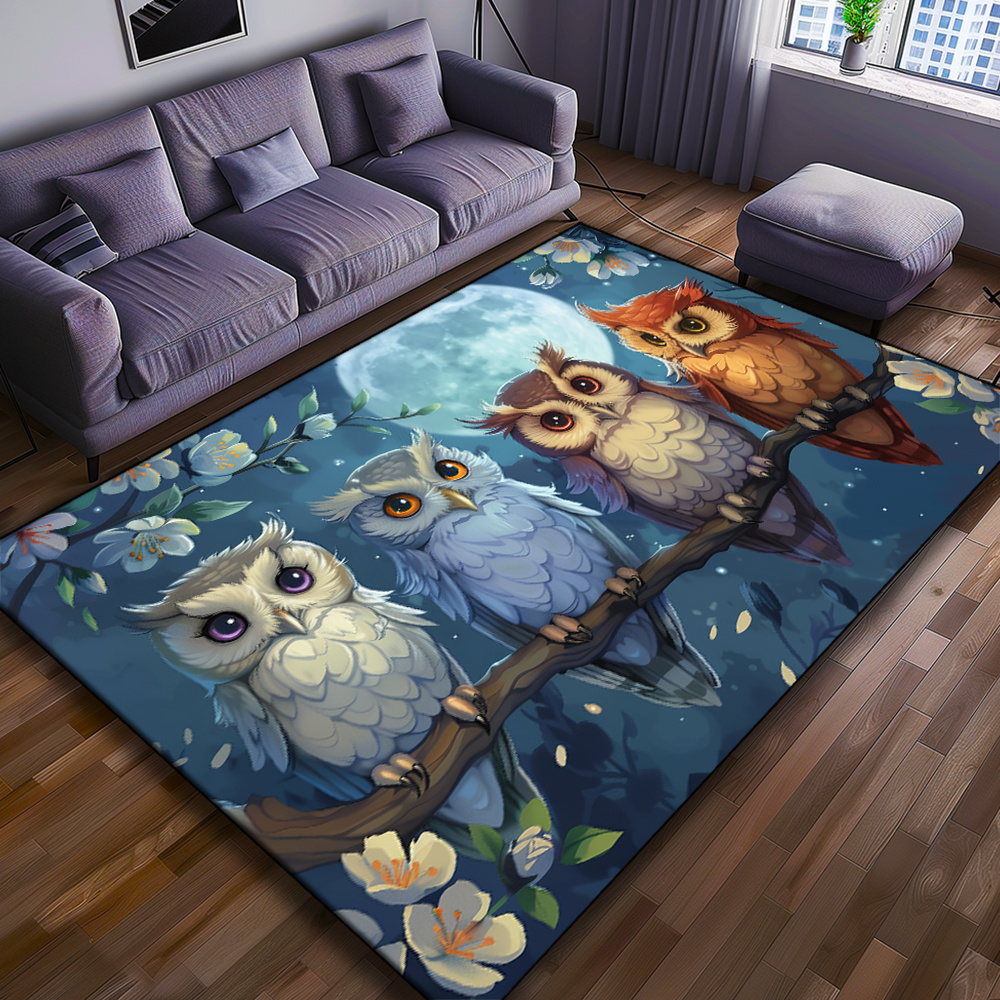달빛 올빼미 카펫: 편안한 프린트 러그, 가족과 친구들 - Home Textiles Rug 리뷰 및 가격
