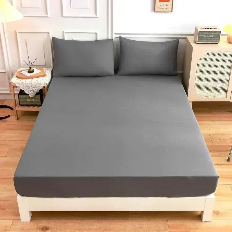솔리드 컬러 소프트 폴리에스터 피티드 시트 탄성 매트리 - Mattress Pad Topper 리뷰 및 가격