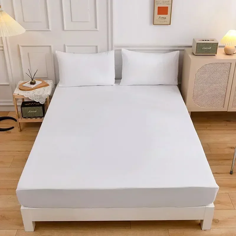 솔리드 컬러 소프트 폴리에스터 피티드 시트 탄성 매트리 - Mattress Pad Topper 리뷰 및 가격