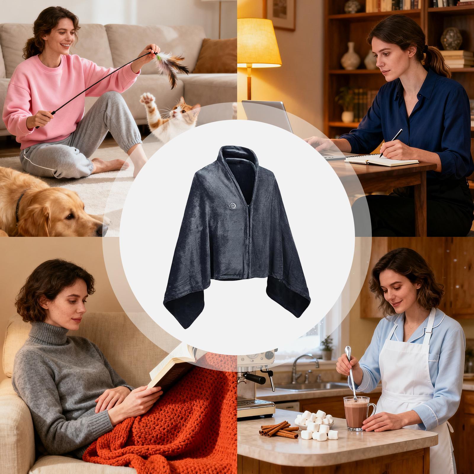휴대용 가열 숄 착용 가능한 USB 충전식 전기 숄 전 - Electric Blanket Heated 리뷰 및 가격