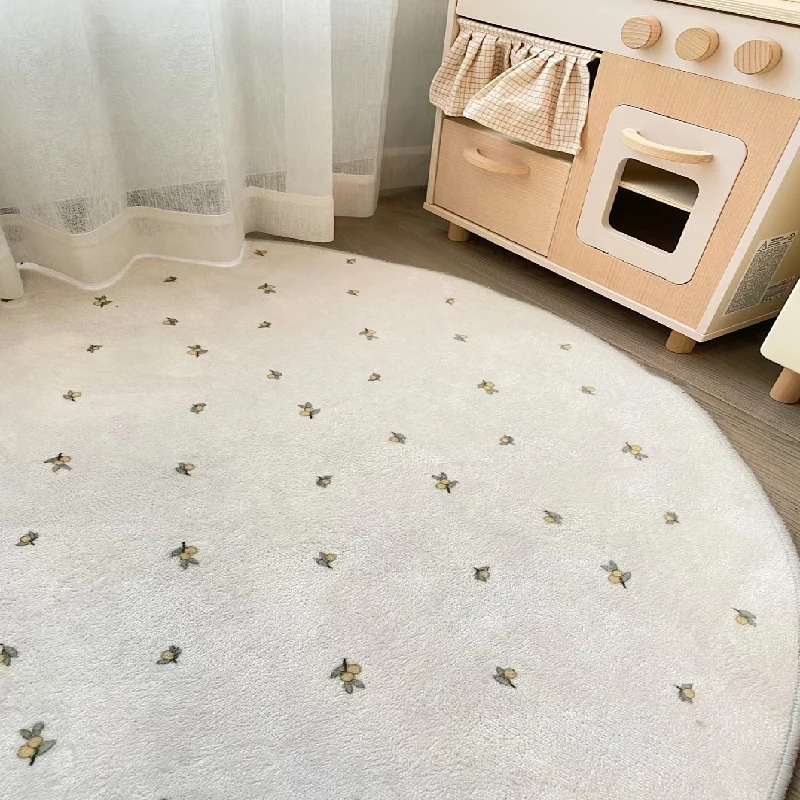 침실용 산뜻하고 심플한 러그, 둥근 푹신한 침대 옆 매 - Home Textiles Rug 리뷰 및 가격